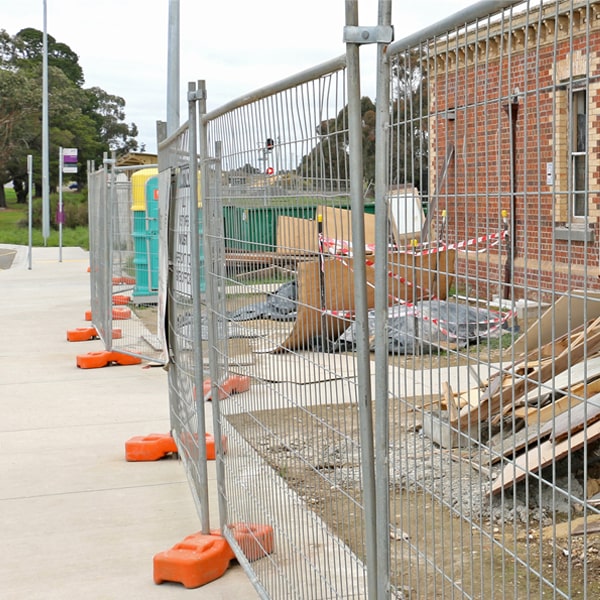 what's the procedure for scheduling the removal of the temporary fence once my job or even is finished